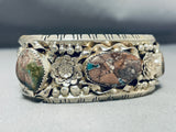 Very Rare Native American Navajo Boulder Turquoise Sterling Silver Bracelet-Nativo Arts