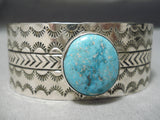 Vivid Carico Lake Turquoise Native American Sterling Silver Bracelet-Nativo Arts