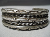 Amazing Vintage Navajo Sterling Silver Bracelet Old Native American-Nativo Arts