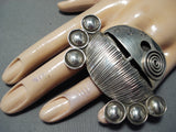 Biggest Native American Navajo Kachina Face Native American Navajo Sterling Silver Ring-Nativo Arts