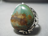 Incredible Vintage Native American Navajo Royston Turquoise Sterling Silver Ring-Nativo Arts