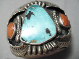 Important Carl Allen Begay Vintage Native American Navajo Turquoise Sterling Silver Bracelet-Nativo Arts