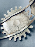 Unforgettable Vintage Native American Zuni Turquoise Sterling Silver Sunface Bracelet-Nativo Arts