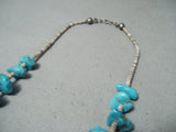 Superior 100 Gram Vintage Native American Navajo Turquoise Necklace-Nativo Arts
