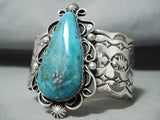 Incredible Native American Navajo Pilot Mountain Sterling Silver Bracelet Signed-Nativo Arts