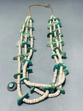 Native American Opulent Vintage Santo Domingo Royston Turquoise Sterling Silver Necklace-Nativo Arts