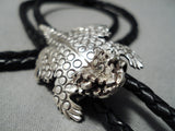 Impressive Vintage Navajo Sterling Silver Toad Bolo Native American-Nativo Arts