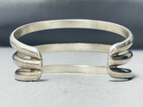 Triple Shank Vintage Native American Navajo Sterling Silver Bracelet Cuff-Nativo Arts
