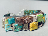 The Craziest Southwestern Sterling Silver Inlay Pueblo Bracelet-Nativo Arts