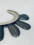 One Of The Most Unique Vintage Southwest Sterling Silver Protruding Bracelet-Nativo Arts
