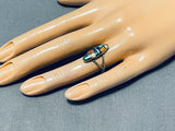 Marvelous Vintage Native American Navajo Turquoise Sterling Silver Ring-Nativo Arts