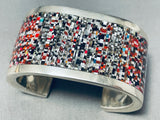 The Best Micro Inlay Vintage Native American Zuni Sterling Silver Bracelet Cuff-Nativo Arts