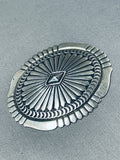 Important Vintage Native American Navajo Dave Reeves Sterling Silver Concho Pin-Nativo Arts