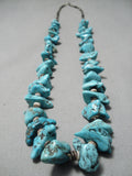Superior Vintage Native American Navajo Turquoise Nugget Sterling Silver Shell Necklace-Nativo Arts