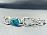 Phenomenal Native American Navajo Spiderweb Turquoise Sterling Silver Bracelet-Nativo Arts