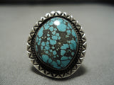 Important Calvin Martinez Carico Lake Turquoise Sterling Silver Native American Navajo Ring-Nativo Arts