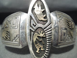 One Of The Best Vintage Native American Navajo Gold Sterling Silver Bracelet-Nativo Arts