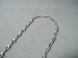 Exquisite Vintage Native American Navajo Morenci Turquoise Sterling Silver Necklace-Nativo Arts