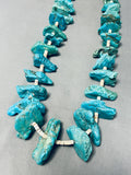 Native American 220 Grams Massive Nugget Vintage Navajo Heishi Turquoise Necklace Old-Nativo Arts