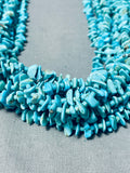 Native American One Of The Best Vintage Santo Domingo Blue Turquoise Hand Woven Necklace-Nativo Arts