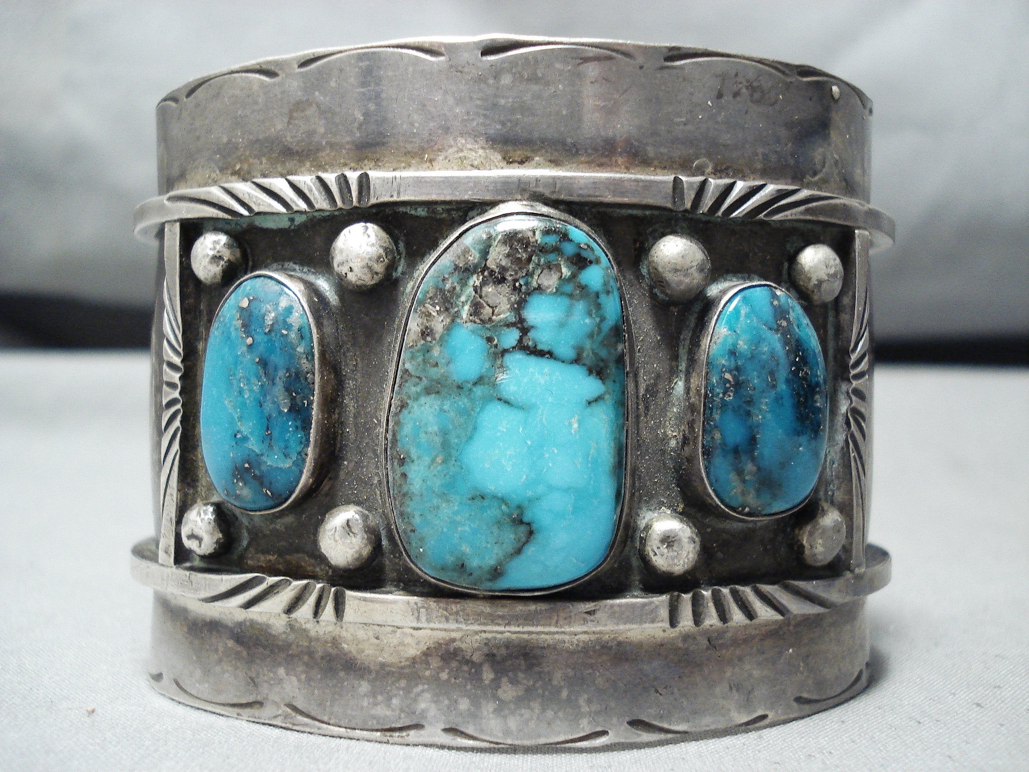 Important Lorre Eyl Vintage Native American Navajo Turquoise Sterling ...