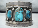 Important Lorre Eyl Vintage Native American Navajo Turquoise Sterling Silver Bracelet-Nativo Arts