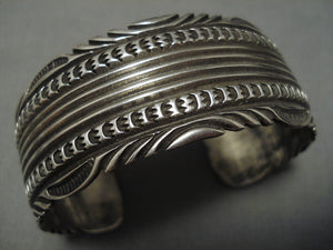 Important Gary Reeves Vintage Native American Navajo Sterling Silver Bracelet Old Cuff-Nativo Arts