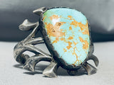 One Of The Best Vintage Native American Navajo #8 Turquoise Sterling Silver Bracelet-Nativo Arts