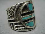 Striking Vintage Navajo Merle House Sterling Silver Native American Ring-Nativo Arts