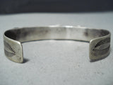 Impressive Vintage Native American Navajo Kingman Turquoise Sterling Silver Bracelet Old-Nativo Arts