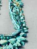 One Of The Best Vintage Native American Navajo Green Turquoise Sterling Silver Necklace-Nativo Arts