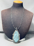 Important Daniel Benally (d) Vintage Native American Navajo Turquoise Sterling Silver Necklace-Nativo Arts