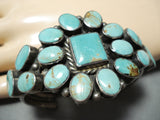 Beautiful Vintage Native American Navajo Royston Turquoise Sterling Silver Bracelet-Nativo Arts