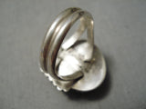 Vivid Blue Vintage Native American Navajo Turquoise Sterling Silver Ring-Nativo Arts
