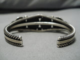 Museum Vintage Native American Navajo #8 Turquoise Sterling Silver Bracelet Cuff-Nativo Arts