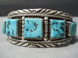 Unforgettable Vintage Native American Navajo Sleeping Beauty Turquoise Sterling Silver Bracelet Old-Nativo Arts