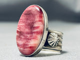 Important Ben Begaye (d) Vintage Native American Navajo Sterling Silver Shell Ring-Nativo Arts