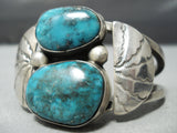 Authentic Vintage Native American Navajo Kee Joe Benally Turquoise Sterling Silver Bracelet-Nativo Arts