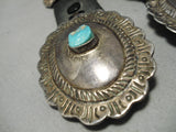 Best Vintage Native American Navajo Hand Tooled Sterling Silver Turquoise Hat Concho Belt-Nativo Arts