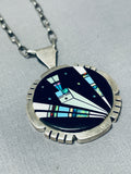Shooting Native Star Native American Navajo Turquoise Sterling Silver Necklace-Nativo Arts