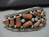 Superlative Vintage Native American Navajo Irene Chiquito Sterling Silver Bracelet Cuff Old-Nativo Arts