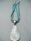Important Santo Domingo Turquoise Sterling Silver Necklace Native American-Nativo Arts