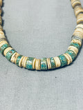 Native American Marvelous Vintage Santo Domingo Turquoise Sterling Silver Necklace-Nativo Arts