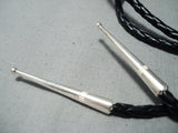Picturesque Navajo Sterling Silver Toad Bolo Tie Native American-Nativo Arts
