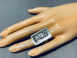 Superior Native American Hopi Sterling Silver Ring Signed-Nativo Arts