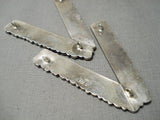 Incredible Vintage Native American Navajo Royston Turquoise Sterling Silver Collar Protectors-Nativo Arts