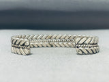 Mesmerizing Vintage Native American Navajo Twisted Sterling Silver Rope Bracelet-Nativo Arts
