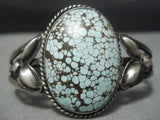 One Of The Best Vintage Native American Navajo #8 Turquoise Sterling Silver Bracelet Old-Nativo Arts