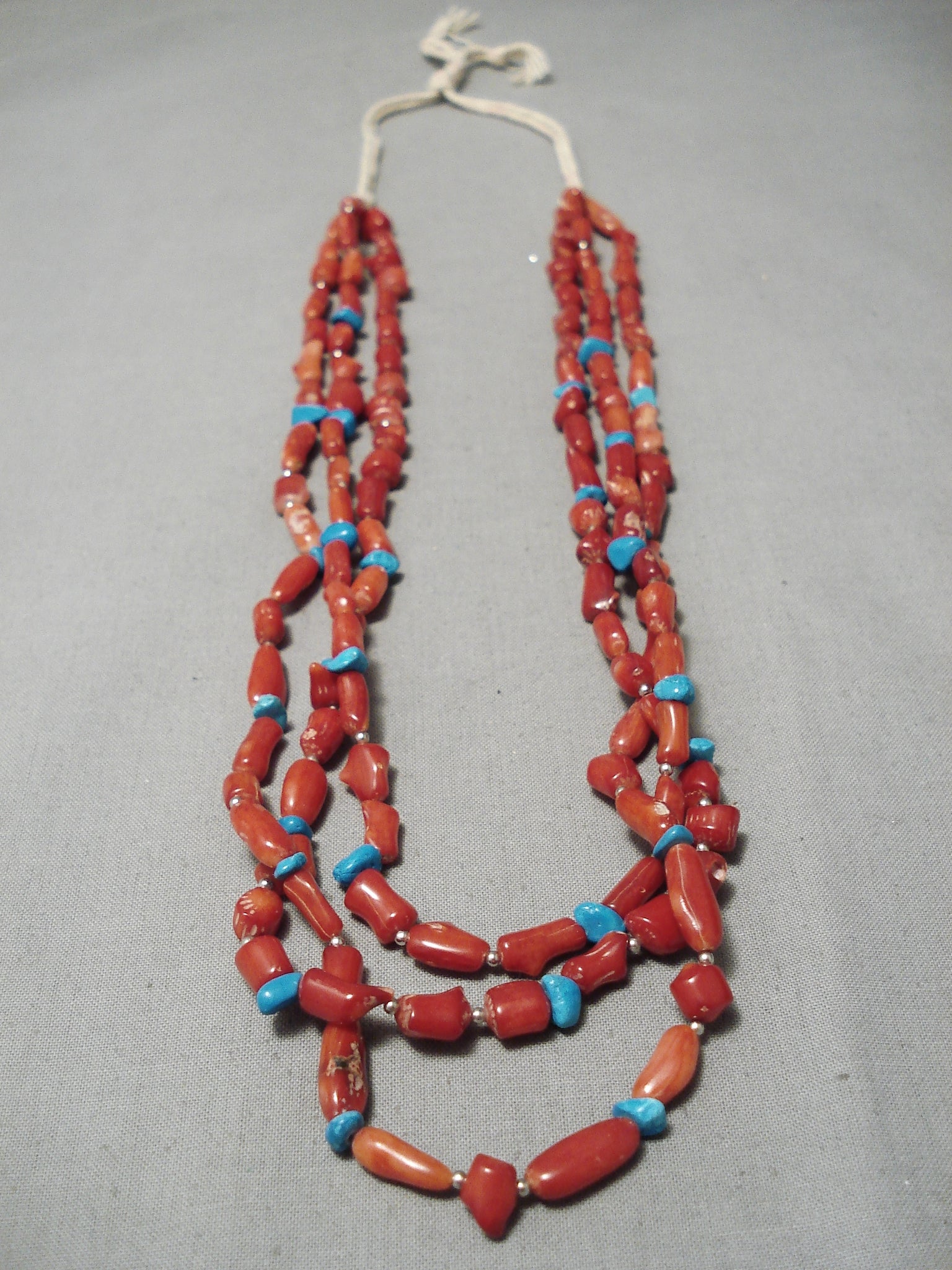 Vintage Chunky Red Coral Necklace, Vintage Coral Jewelry, Red