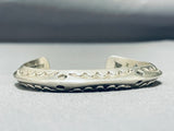 Authentic Orville Tsinnie (d) Vintage Native American Navajo Sterling Silver Bracelet-Nativo Arts